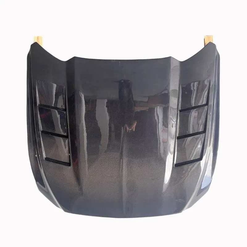 2017-2019 for  Mustang Carbon Fiber Front Bonnet Style Engine Hood Lid Cover with New Clip Items Included